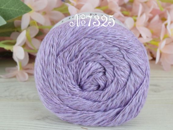 Linen Soft Yarn Art пряжа  7325 бузковий