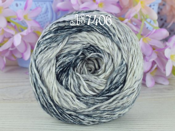 7406  чорний-світлий сірий-молочний