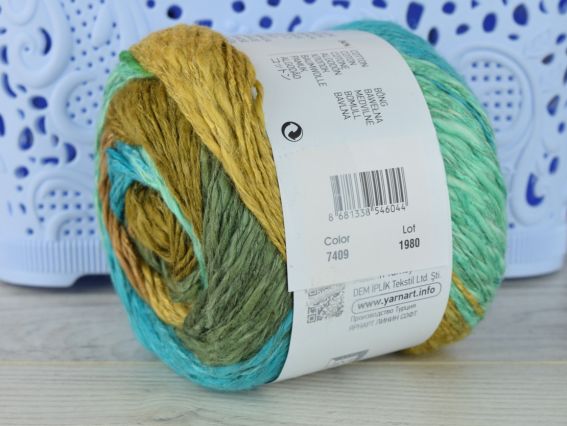 7409 мор.хвиля-салат-хакі-гірчічний