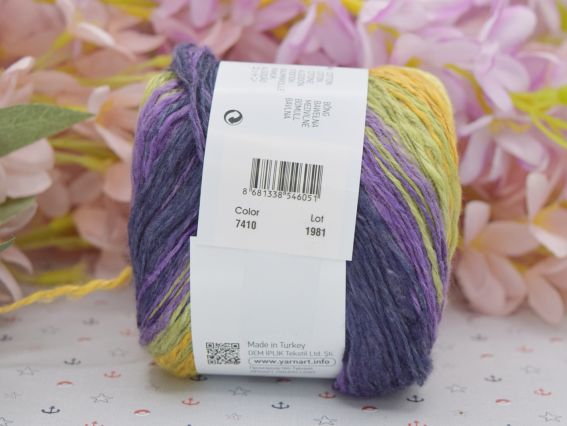 7410 жовті-салат--фіолетові