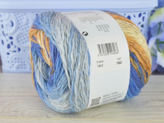 7411 блакитний-синій-карамель