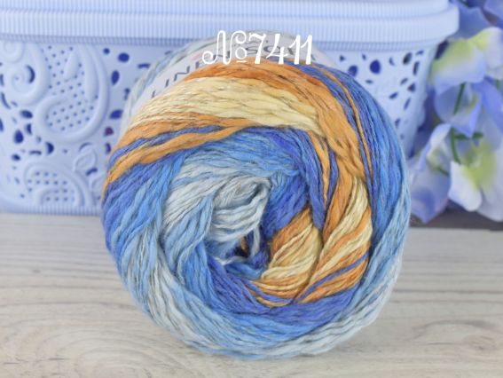 7411 блакитний-синій-карамель