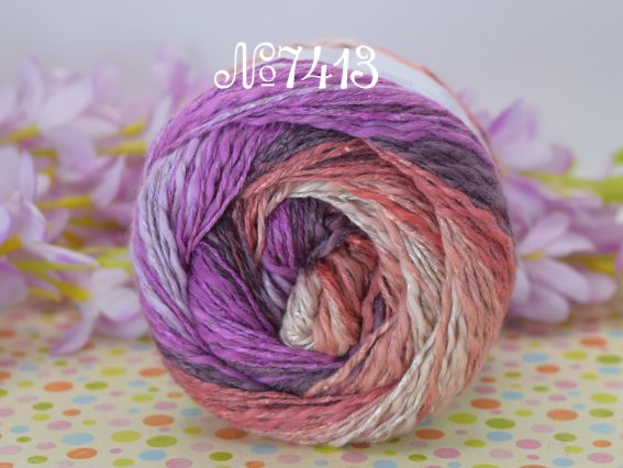 7413 пурпурні-персикові