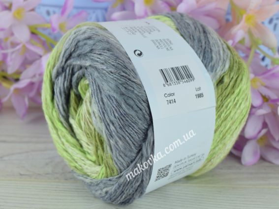 7414 сірий-салатовий