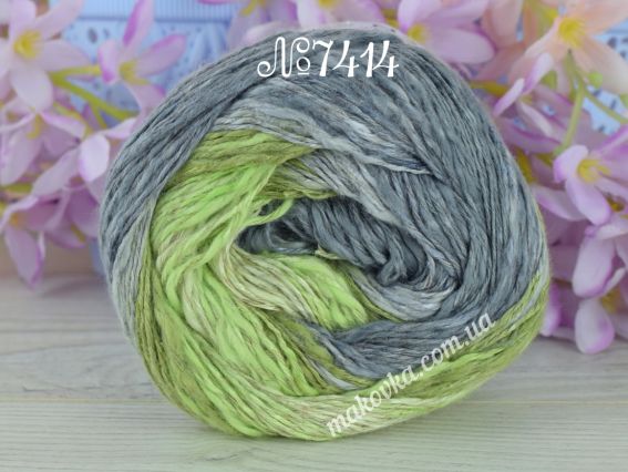 7414 сірий-салатовий
