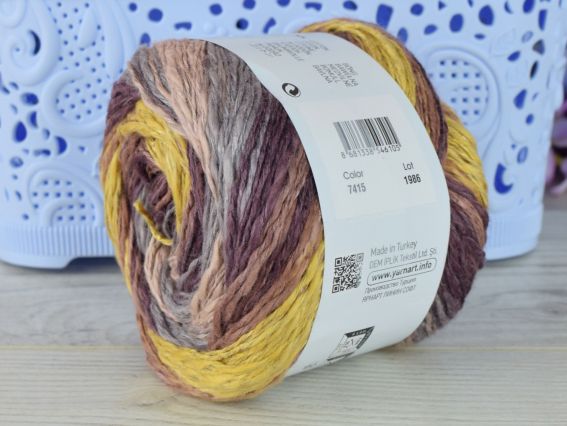 7415 пурпур-жовтий-кавовий-сірий