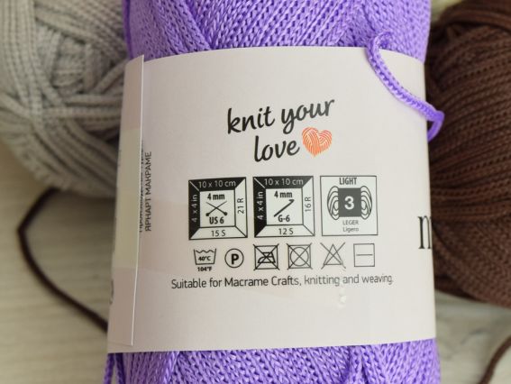 Шнур Macrame Yarn Art для в'язання килимків, панно, сумок та плетіння макраме