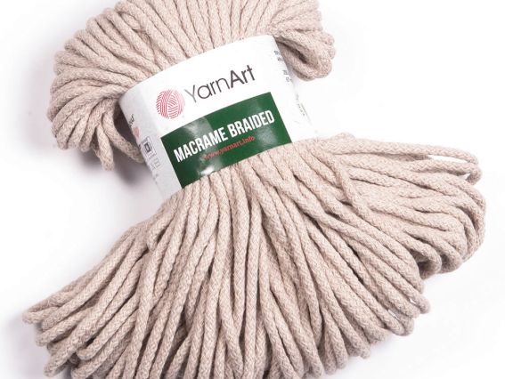 Macrame BRAIDED YarnArt шнур макраме  753 світлий какао