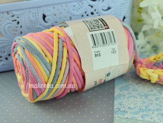 913 рожевий-сірий-жовтий