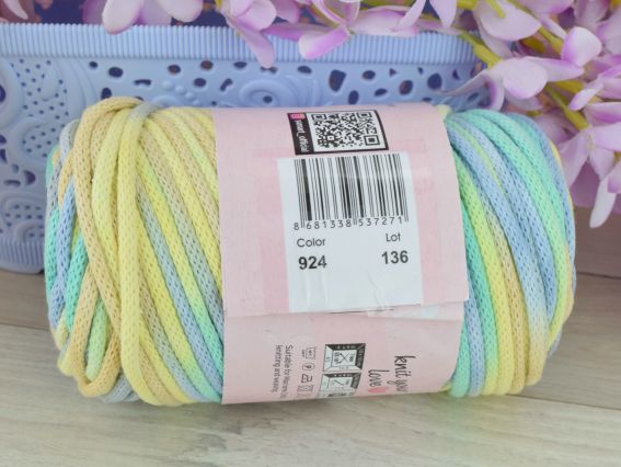 924 пастельний жовтий-бірюзовий-бузковий