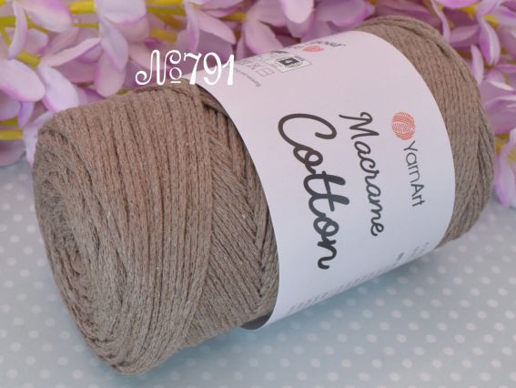 Macrame Cotton YarnArt шнур макраме  791 кавовий