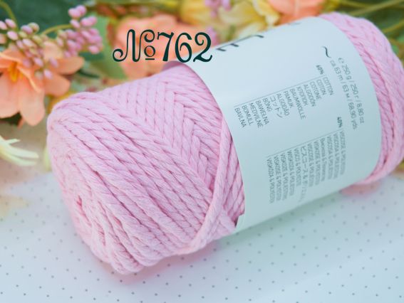 Macrame Rope 3мм YarnArt шнур макраме  762 світло-рожевий