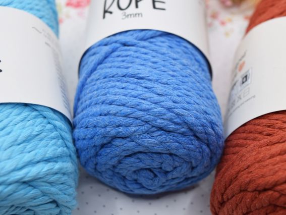 Шнур Макраме роуп 3 мм Ярнарт Macrame Rope 3мм  Yarn Art для в'язання килимків, панно, припинди, сумок та плетіння макраме