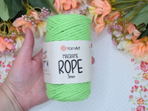 Шнур Макраме роуп 3 мм Ярнарт Macrame Rope 3мм  Yarn Art для в'язання килимків, панно, припинди, сумок та плетіння макраме