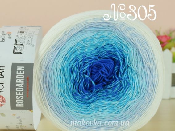 305 білий-блакитний- бірюзовий-синій