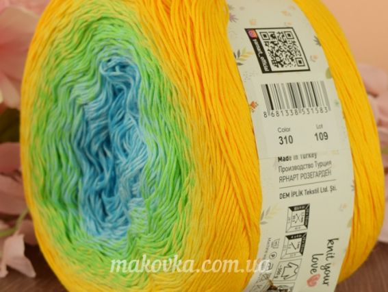 310 жовтий-салат-бірюзовий