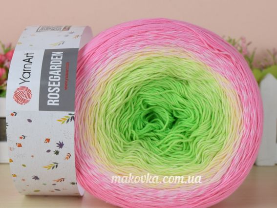 314 рожевий -  ніжно жовтий - салатовий