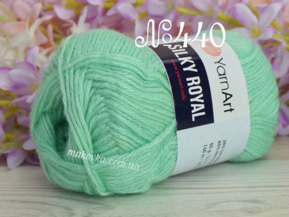 Silky Royal YarnArt пряжа 440 салатовий