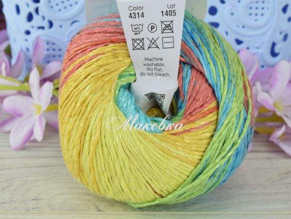 4314 блакитний-зелений-жовтий-св.червоний