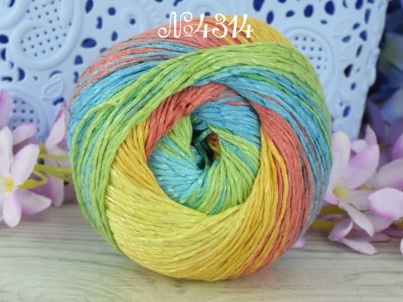 4314 блакитний-зелений-жовтий-св.червоний