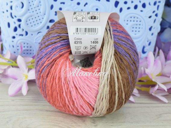 4315 кавовий-коричневий-рожевий-фіолет