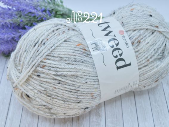 Tweed YarnArt пряжа 221 молочний