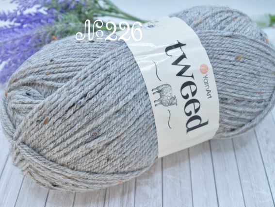 Tweed YarnArt пряжа 226 сірий
