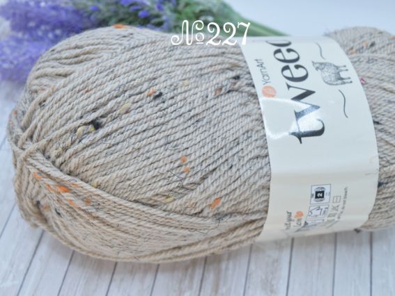 Tweed YarnArt пряжа 227 темний беж