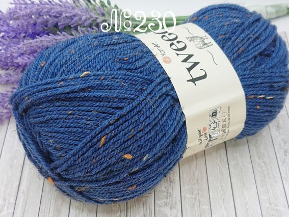 Tweed YarnArt пряжа 230 синій