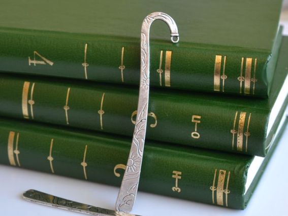 Закладка №4 Солнышко, 12 см, античное серебро