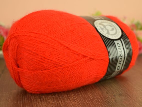 Angora Madamе Tricote пряжа 032 яскравий червоний