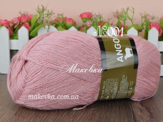 Angora (нова) Madamе Tricote пряжа 001 пудра