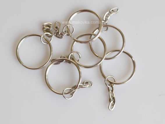 Заготовка для брелка для ключей Кольцо с цепочкой, железо, 1 шт
