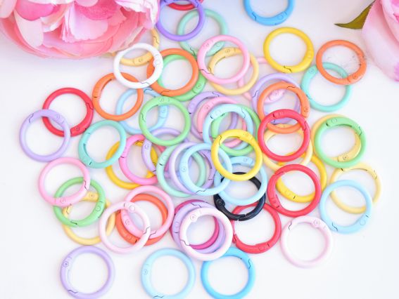 Карабин Круглый 25мм*3,5мм застежка для брелока, цветной