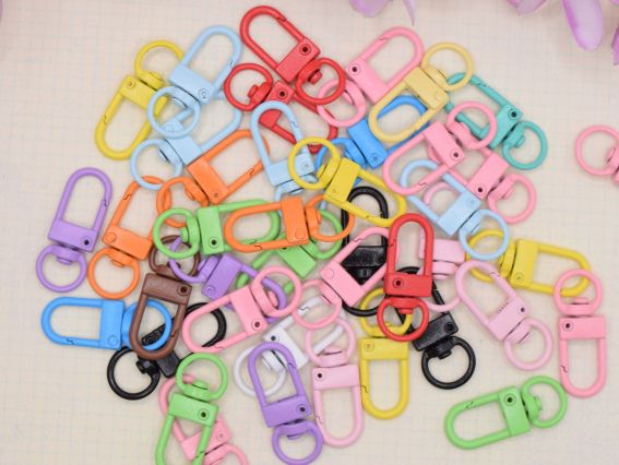 Карабін-лобстер металевий, кольоровий 34×12 мм Карабін-лобстер металевий, кольоровий 34×12 мм