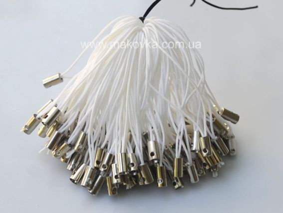 Тонкий шнур для брелка на мобильный телефон, белый, 100 шт. Тонкий шнур для брелка на мобильный телефон, белый, 100 шт.