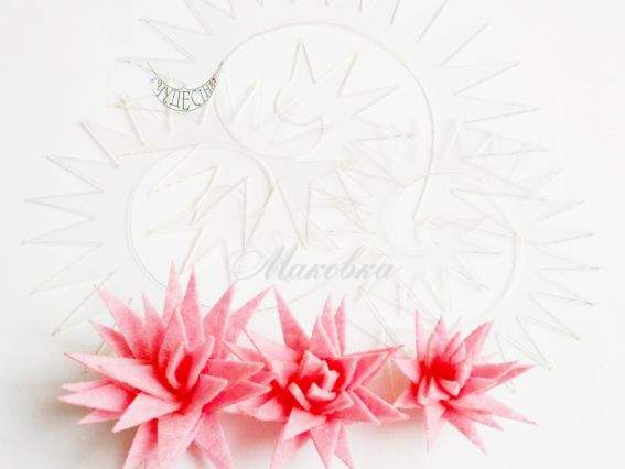 Пластиковый шаблон Цветок ПШЦС08 3 шт в уп Чудесина