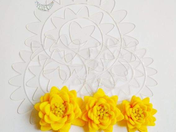 Пластиковый шаблон Цветок ПШЦС25 3 шт в уп Чудесина