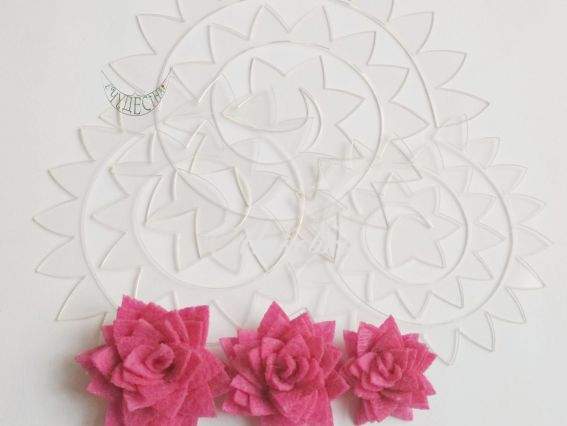 Пластиковый шаблон Цветок ПШЦС29 3 шт в уп Чудесина