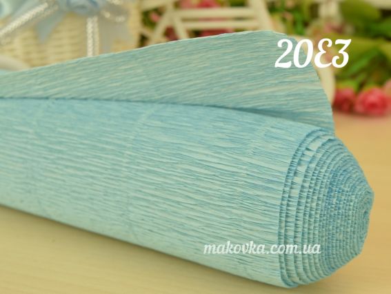 Креп папір колір 20Е3 пастельна бірюза 50см x 2,5 м 180гр Креп папір колір 20Е3 пастельна бірюза 50см x 2,5 м 180гр