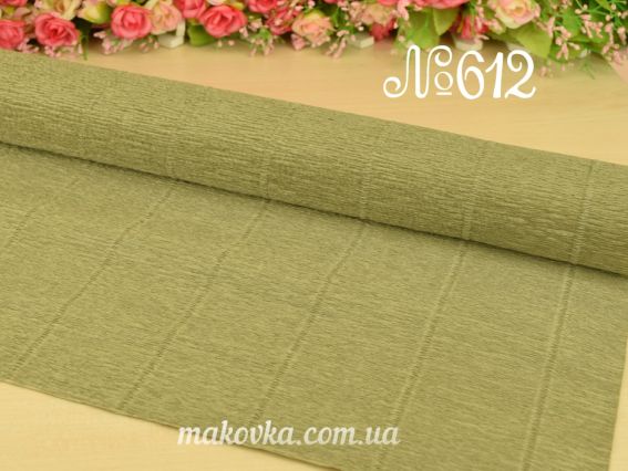 Креп папір колір 612 Зелений світлий 50см x 2,5м 180гр 