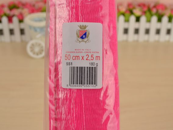 Гофробумага 551 (креп бумага) 50см х 2,5м 180гр Италияя