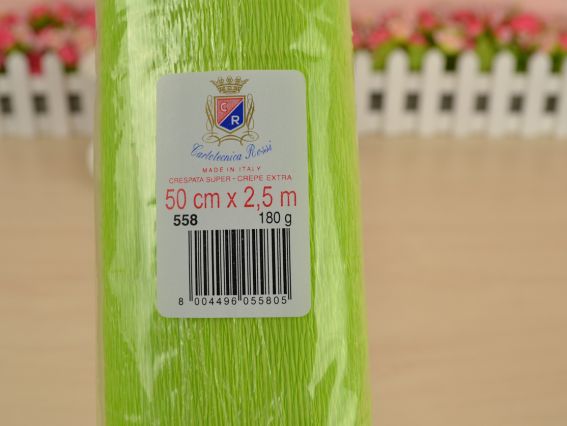 Гофробумага 558 (креп бумага) 50см х 2,5м 180гр Италия