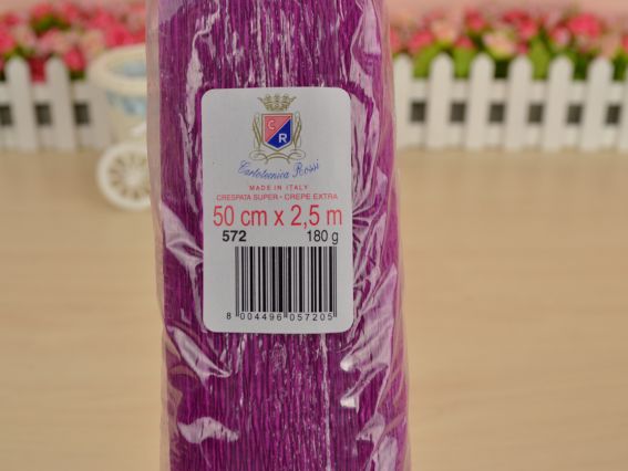 Гофробумага 572 (креп-бумага) 50см x 2,5м 180гр Италия