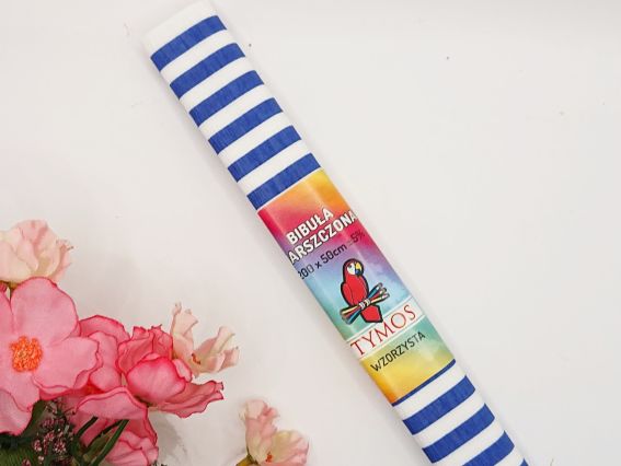 Гофропапір TYMOS Білі та сині смужки Гофропапір TYMOS Білі та сині смужки