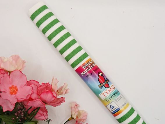 Гофропапір TYMOS Білі та зелені смужки Гофропапір TYMOS Білі та зелені смужки