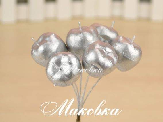 Серебряные яблочки, 6 шт./уп, Scrap Berrys HY0010013750 Серебряные яблочки, 6 шт./уп, Scrap Berrys HY0010013750