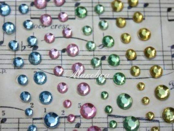 Клеевые камушки Утренние цвета, 120 шт, Scrap Berrys SCB030101 Клеевые камушки Утренние цвета, 120 шт, Scrap Berrys SCB030101