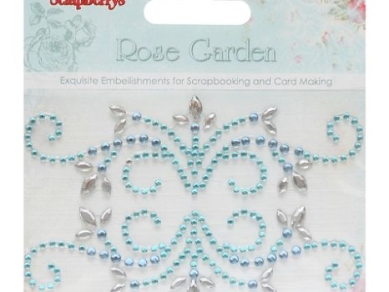 Узор из клеевых полубусин Завитки Розы-1, Scrap Berrys SCB250001069 Узор из клеевых полубусин Завитки Розы-1, Scrap Berrys SCB250001069