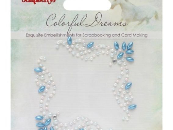 Узор из клеевых полубусин Завитки Цветные сны-2, Scrap Berrys SCB250001072 Узор из клеевых полубусин Завитки Цветные сны-2, Scrap Berrys SCB250001072